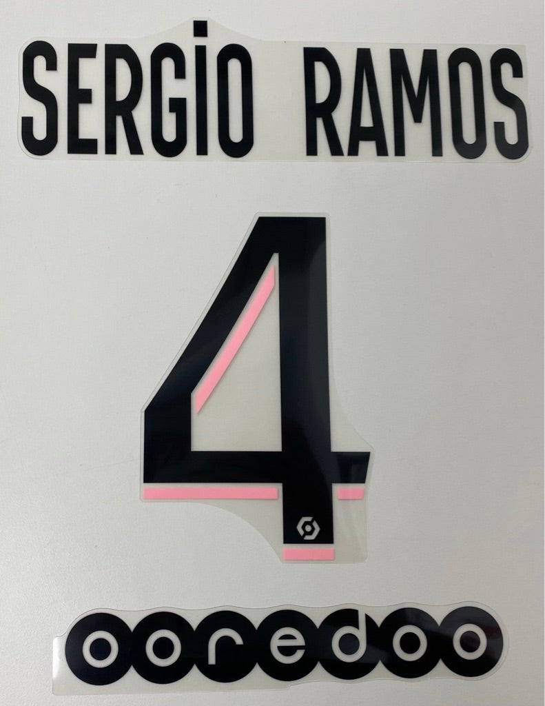 Original Paris Saint-Germain Trikot-Flock 16cm - SERGIO RAMOS 4