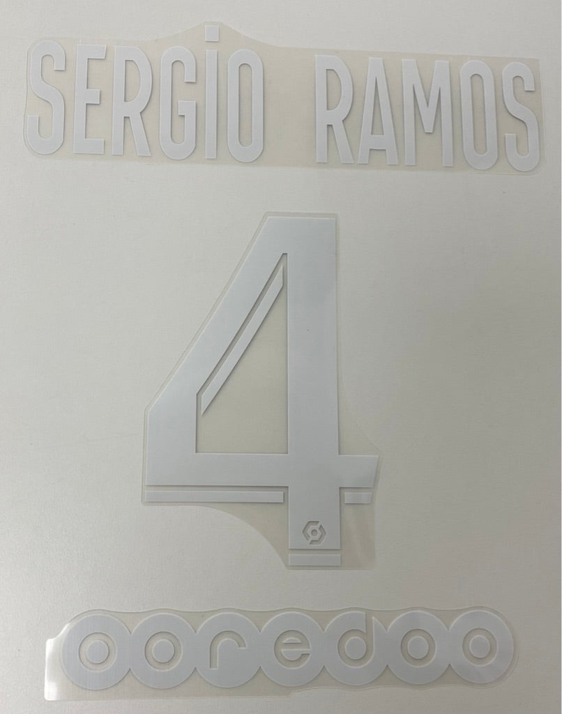 Original Paris Saint-Germain Trikot-Flock 16cm - SERGIO RAMOS 4