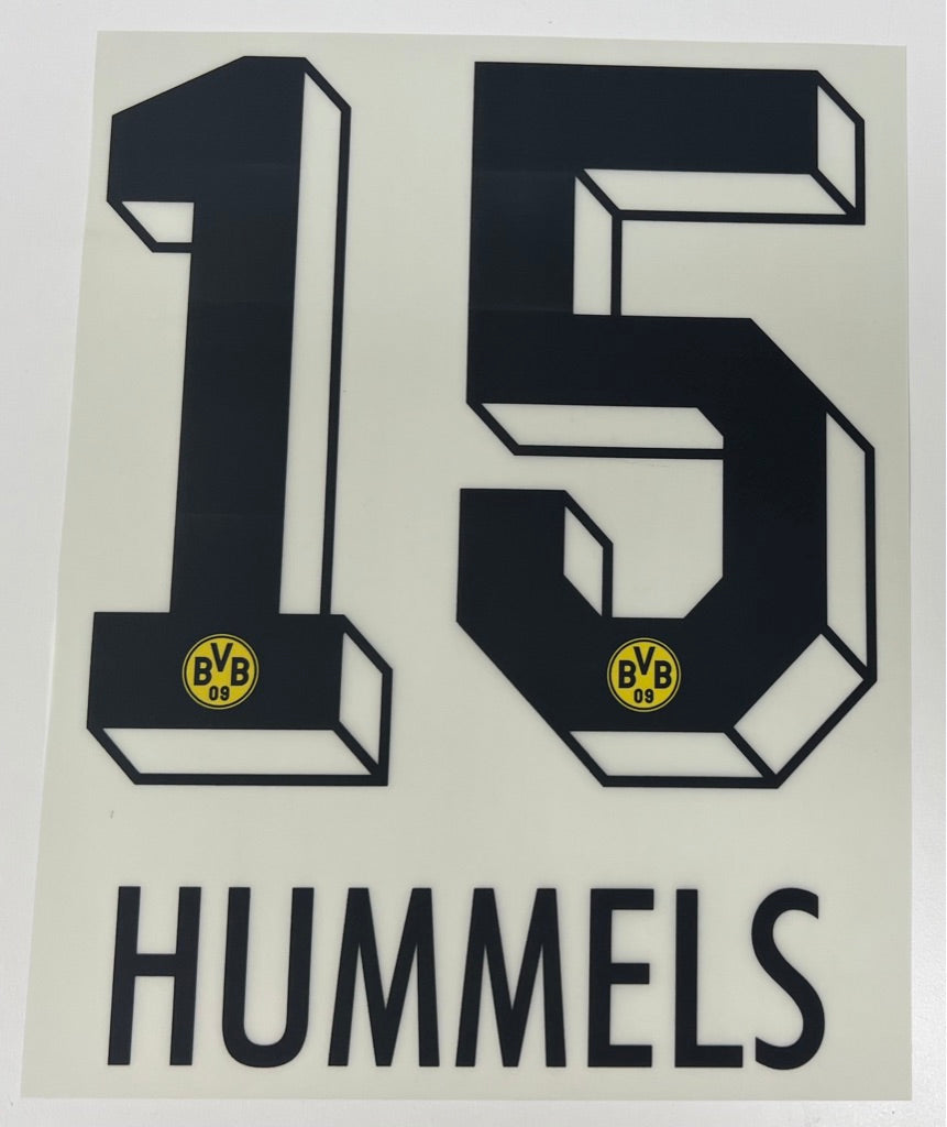 Original BVB Borussia Dortmund Trikot-Flock 20cm - HUMMELS 15