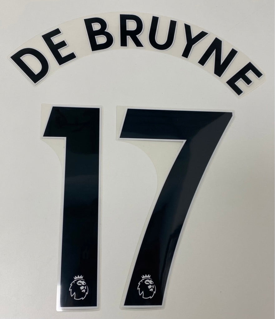 Original Trikot-Flock Premier League 23cm - DE BRUYNE 17