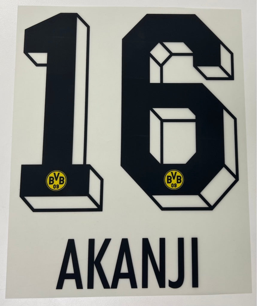 Original BVB Borussia Dortmund Trikot-Flock 26cm - AKANJI 16