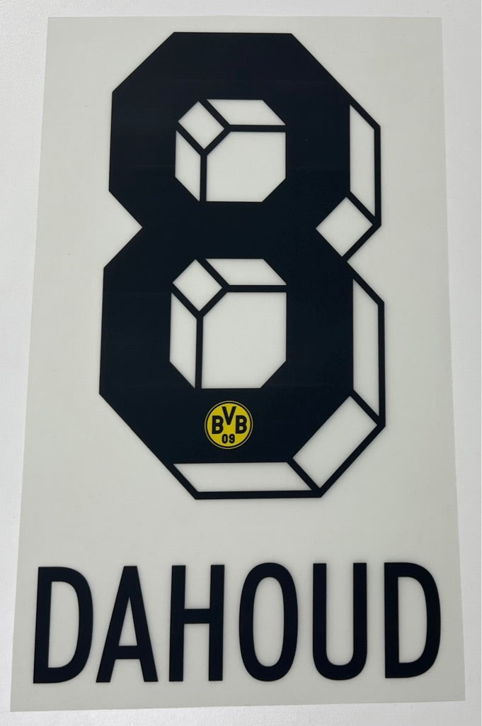 Original BVB Borussia Dortmund Trikot-Flock 26cm - DAHOUD 8