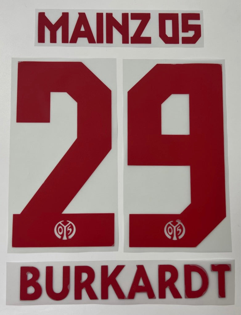 Original FSV MAINZ 05 Trikot-Flock 25cm - BURKHARDT 29