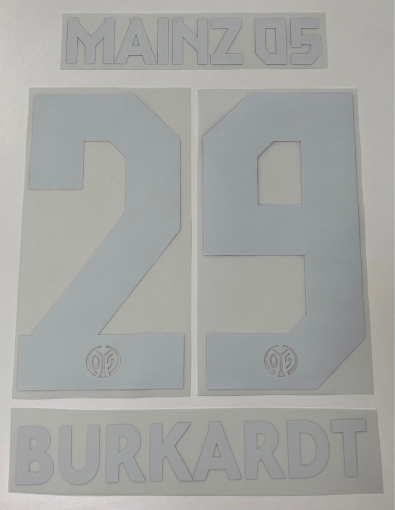 Original FSV MAINZ 05 Trikot-Flock 25cm - BURKHARDT 29