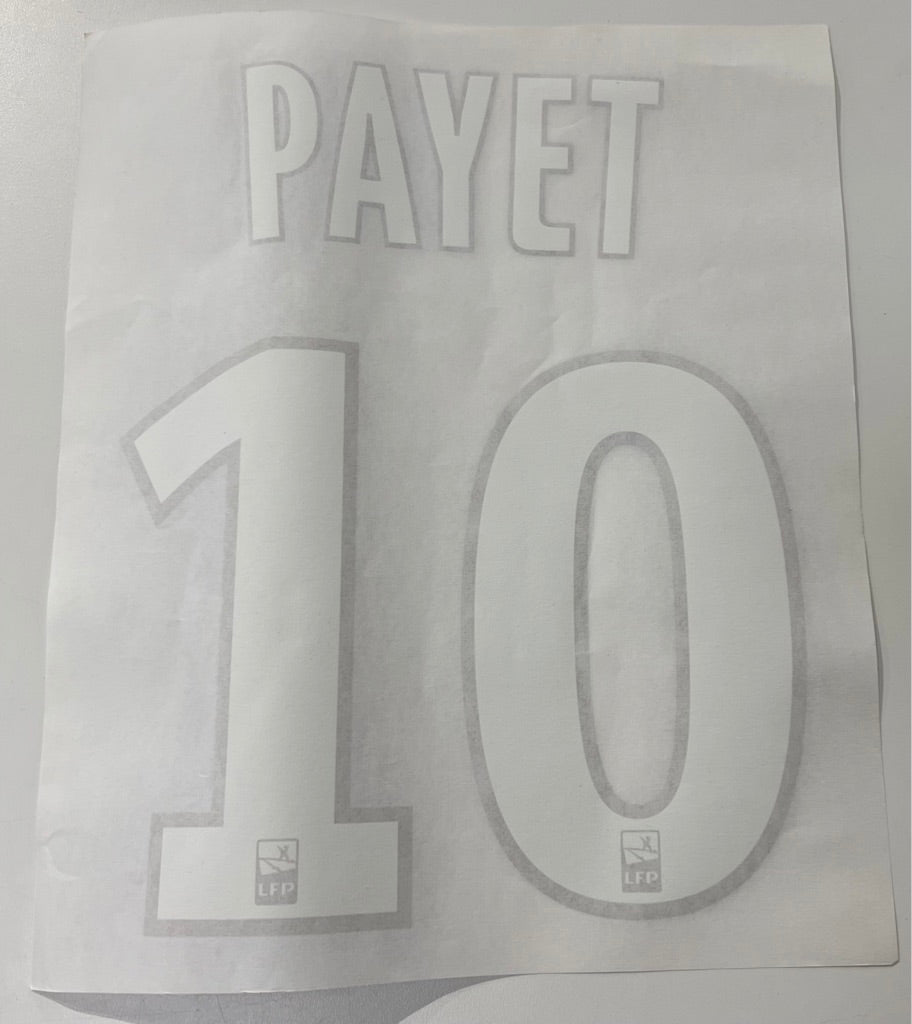 Original Olympique Marseille Trikot-Flock 20cm - PAYET 10