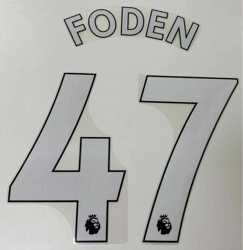 Original Trikot-Flock Premier League 23cm - FODEN 47