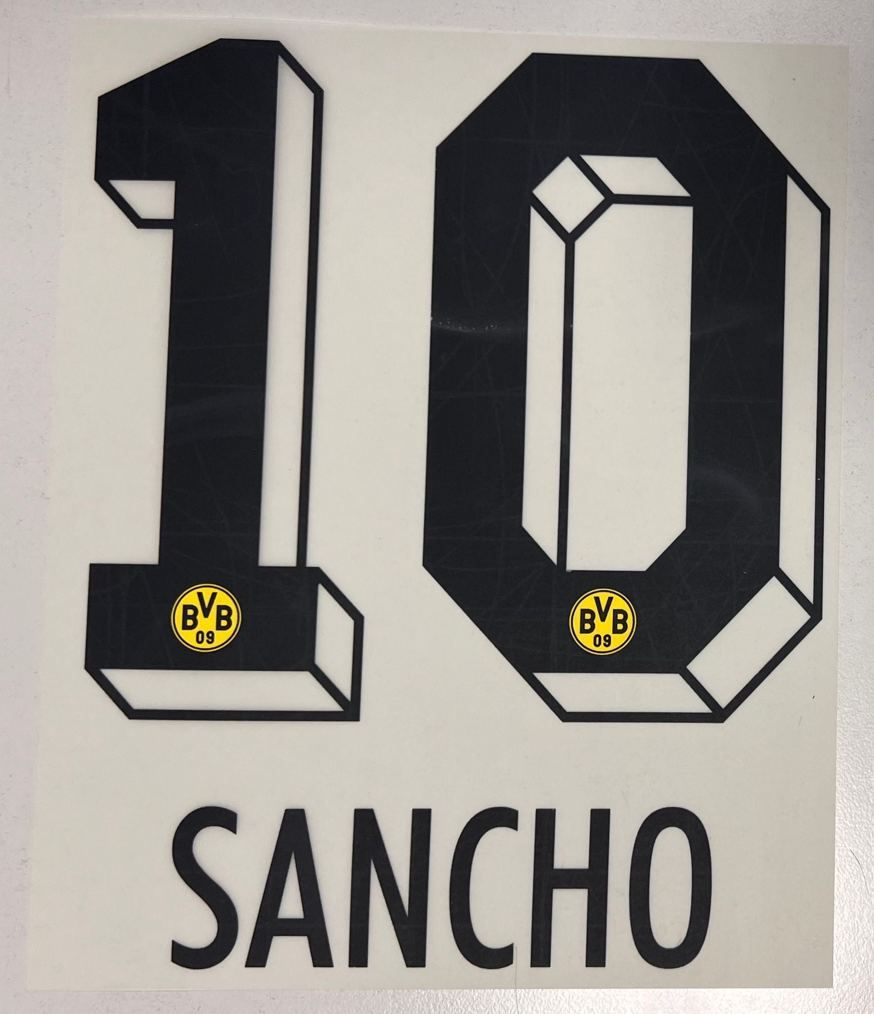 Original BVB Borussia Dortmund Trikot-Flock 20cm - SANCHO 10