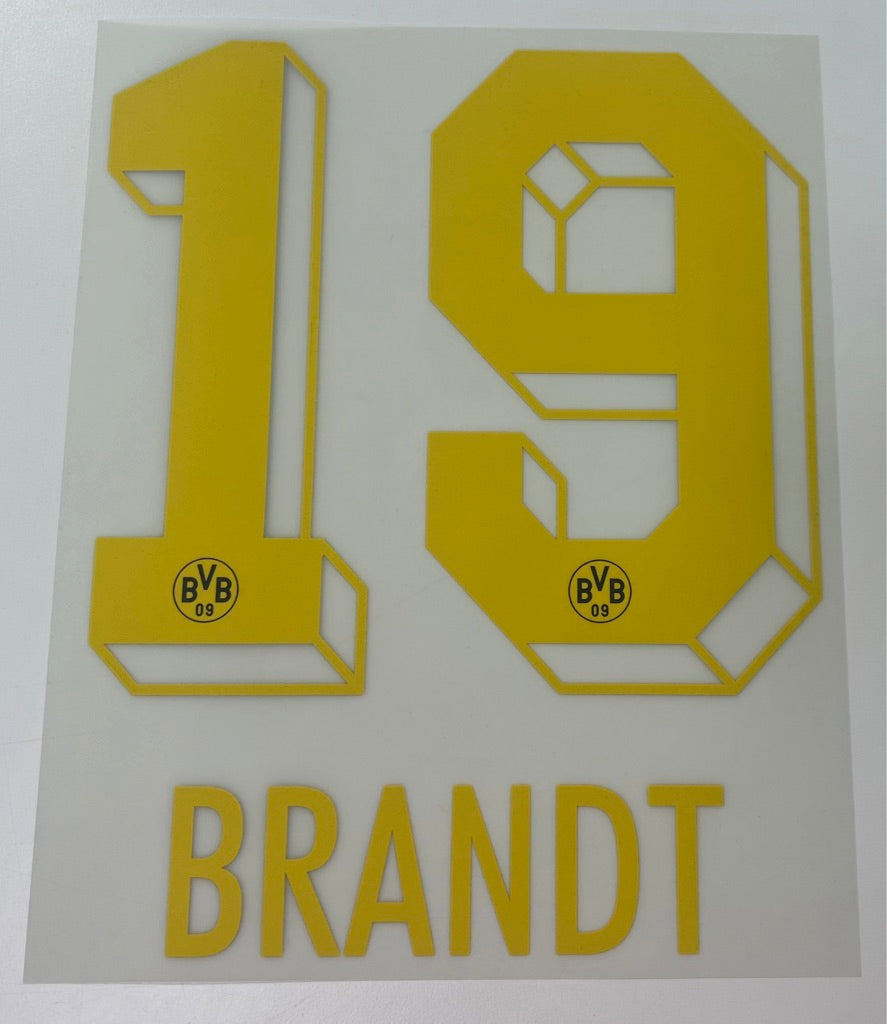 Original BVB Borussia Dortmund Trikot-Flock 20cm - BRANDT 19