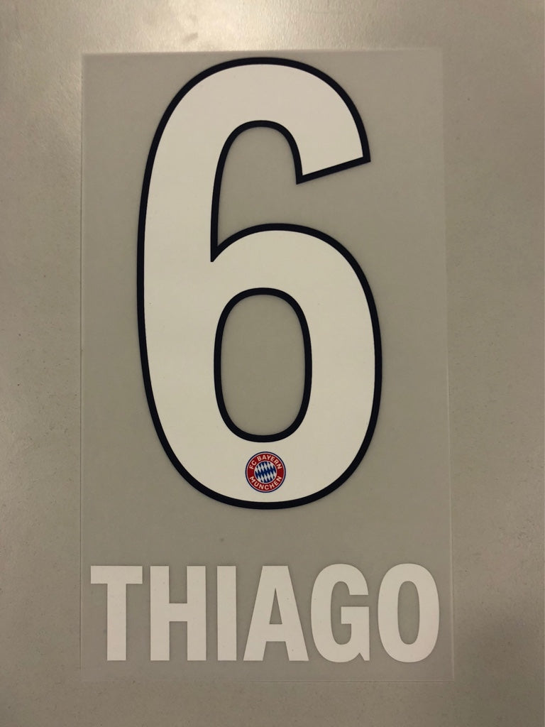 Original FC Bayern München Trikot-Flock 17cm - THIAGO 6