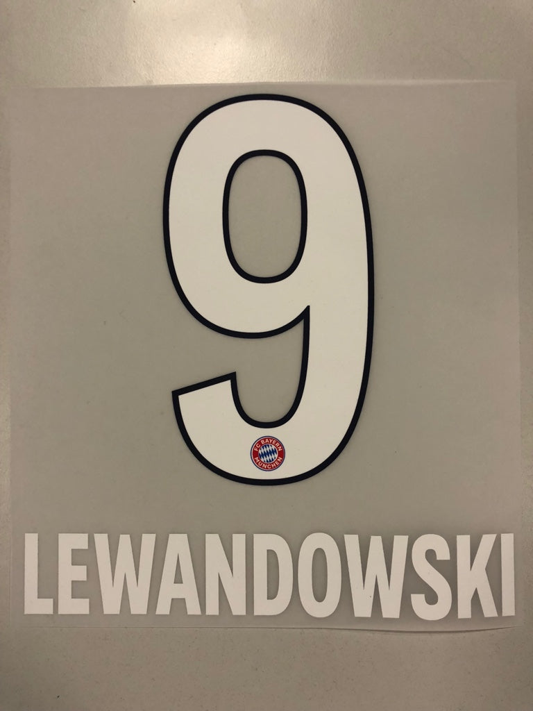 Original FC Bayern München Trikot-Flock 17cm - LEWANDOWSKI 9