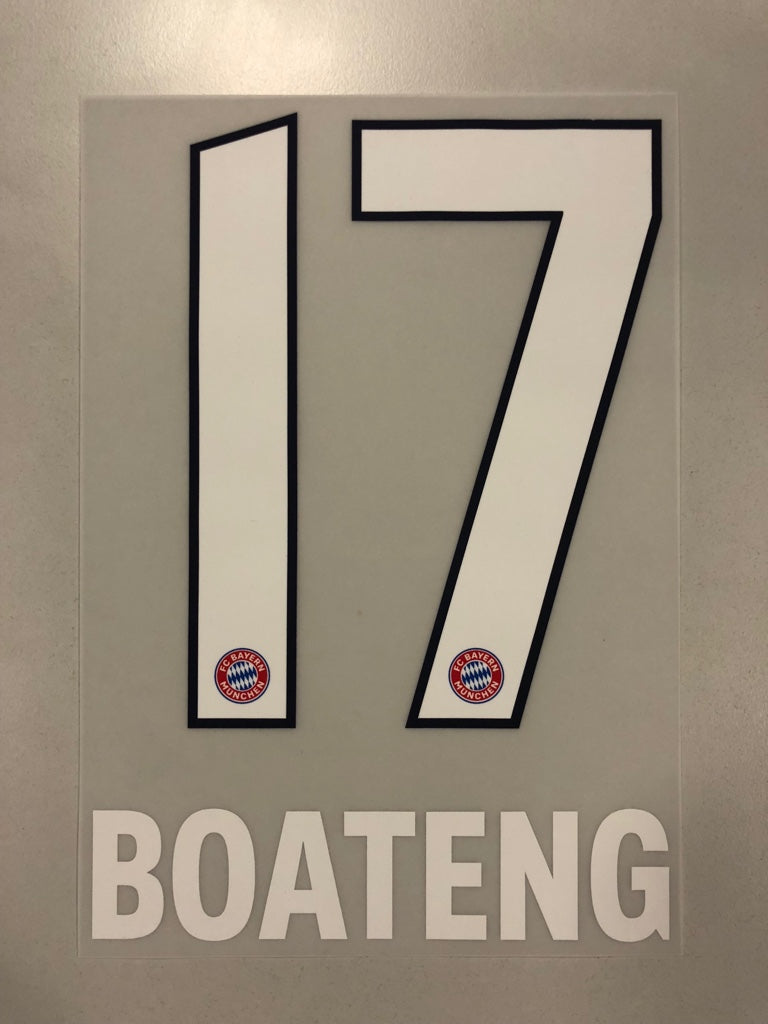 Original FC Bayern München Trikot-Flock 17cm - BOATENG 17