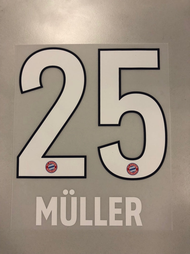 Original FC Bayern München Trikot-Flock 17cm - MÜLLER 25