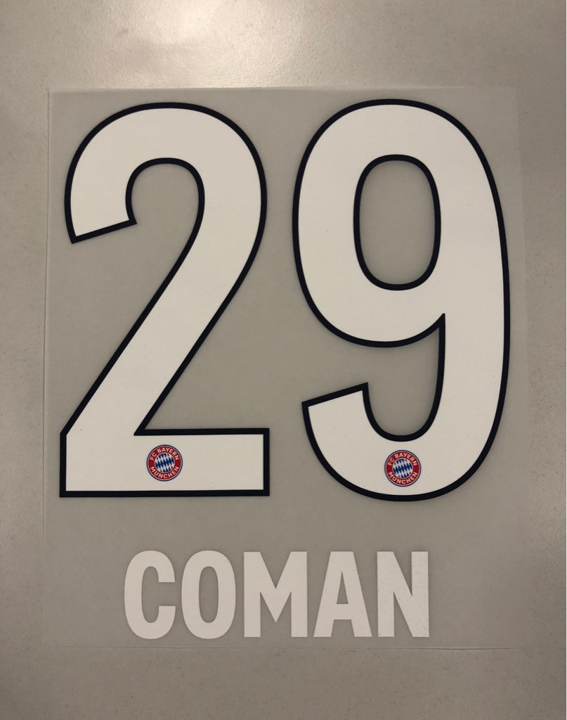 Original FC Bayern München Trikot-Flock 17cm - COMAN 29