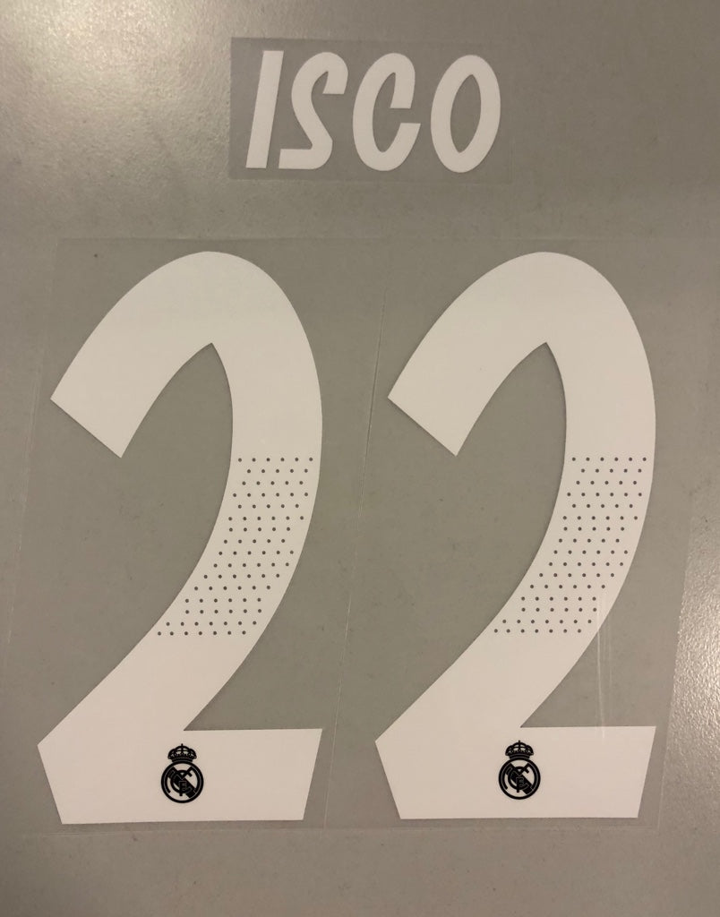 Original Real Madrid Trikot-Flock 17cm - ISCO 22