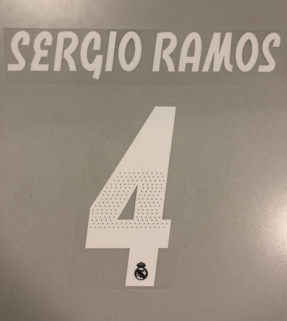 Original Real Madrid Trikot-Flock 25cm - SERGIO RAMOS 4