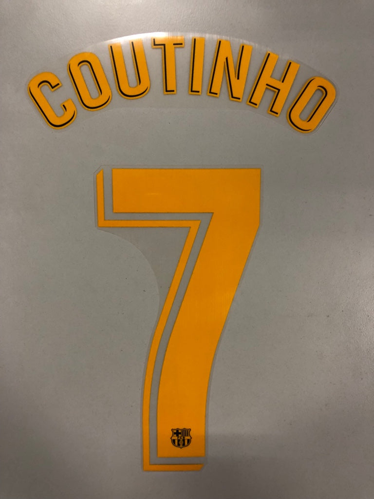 Original FC Barcelona Trikot-Flock 21cm - COUTINHO 7