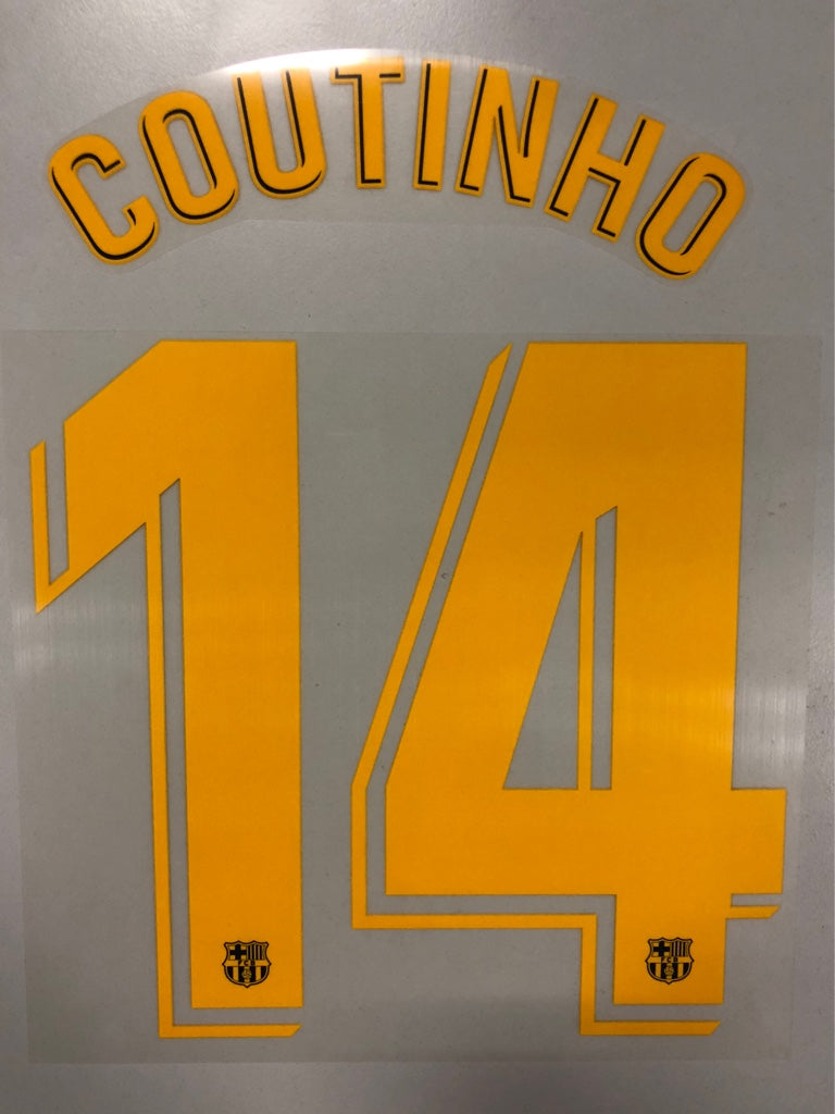 Original FC Barcelona Trikot-Flock 21cm - COUTINHO 14