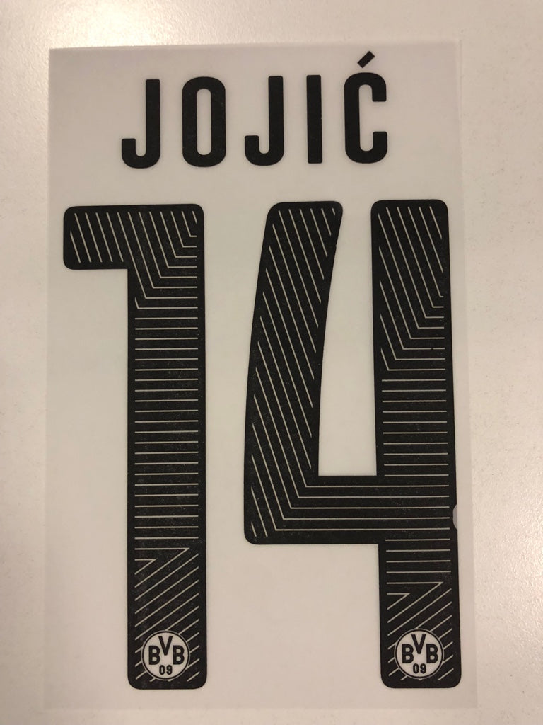 Original BVB Borussia Dortmund Trikot-Flock 17cm - JOJIC´ 14