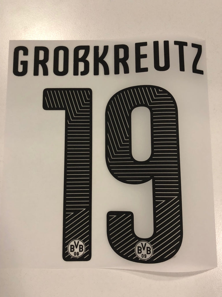 Original BVB Borussia Dortmund Trikot-Flock 17cm - GROßKREUTZ 19