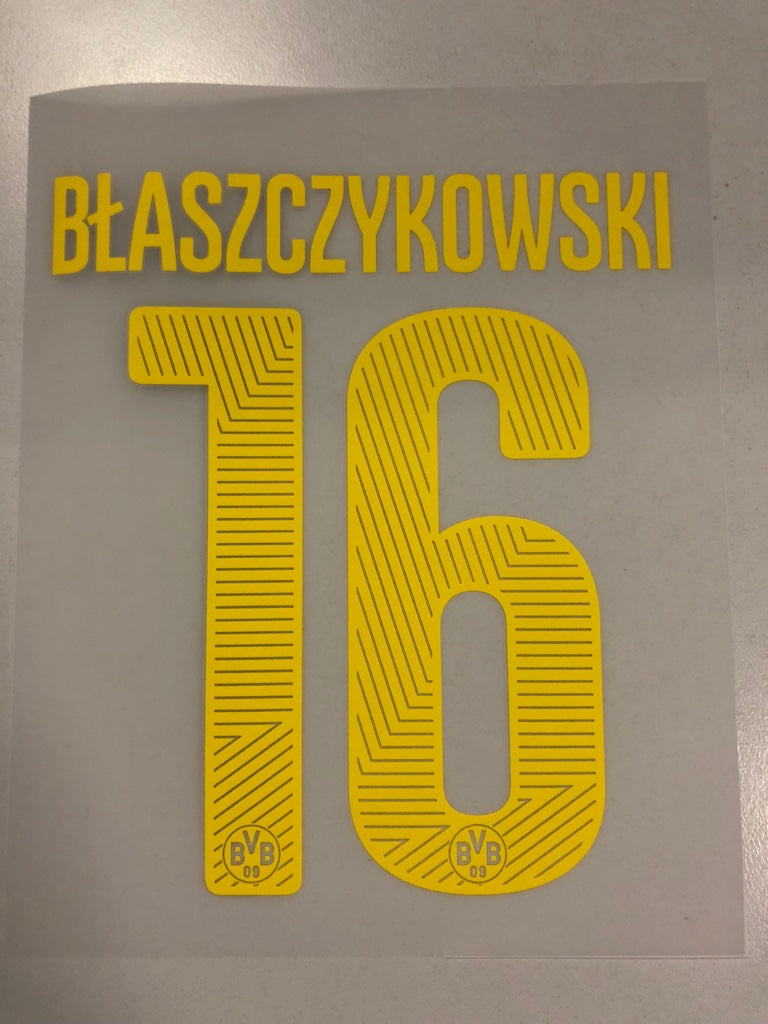 Original BVB Borussia Dortmund Trikot-Flock 20cm - BLASZCZYKOWSKI 16