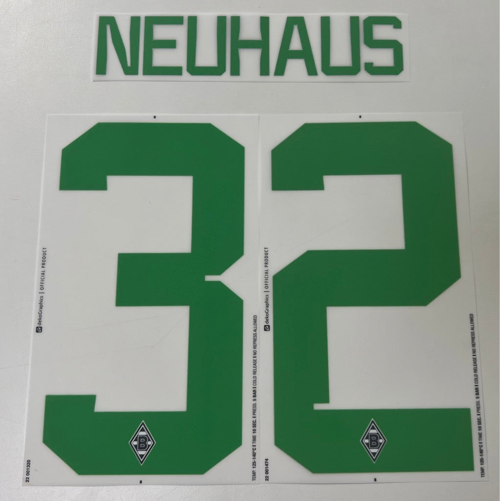 Original Borussia Mönchengladbach 3rd Trikot-Flock 21cm - NEUHAUS 32