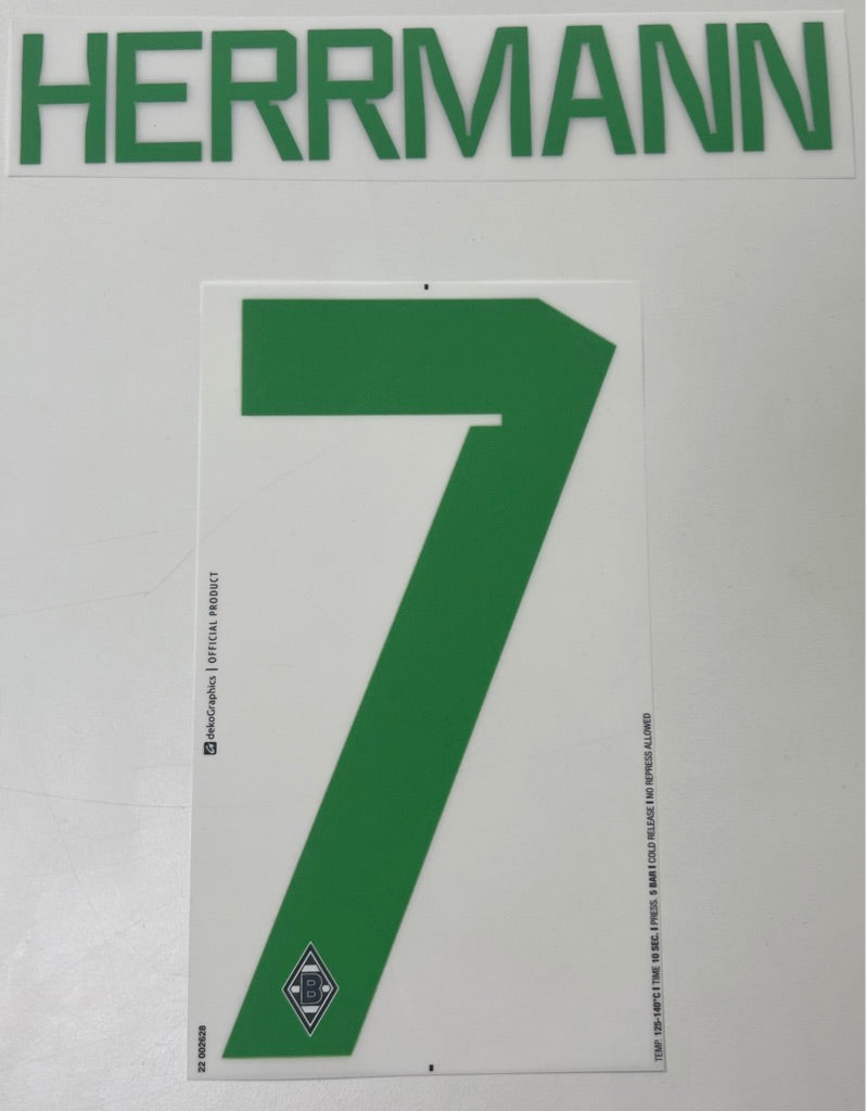 Original Borussia Mönchengladbach 3rd Trikot-Flock 21cm - HERRMANN 7