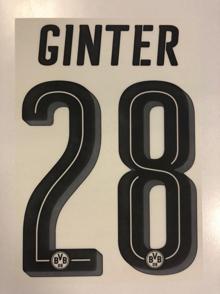 Original BVB Borussia Dortmund Trikot-Flock 20cm - GINTER 28