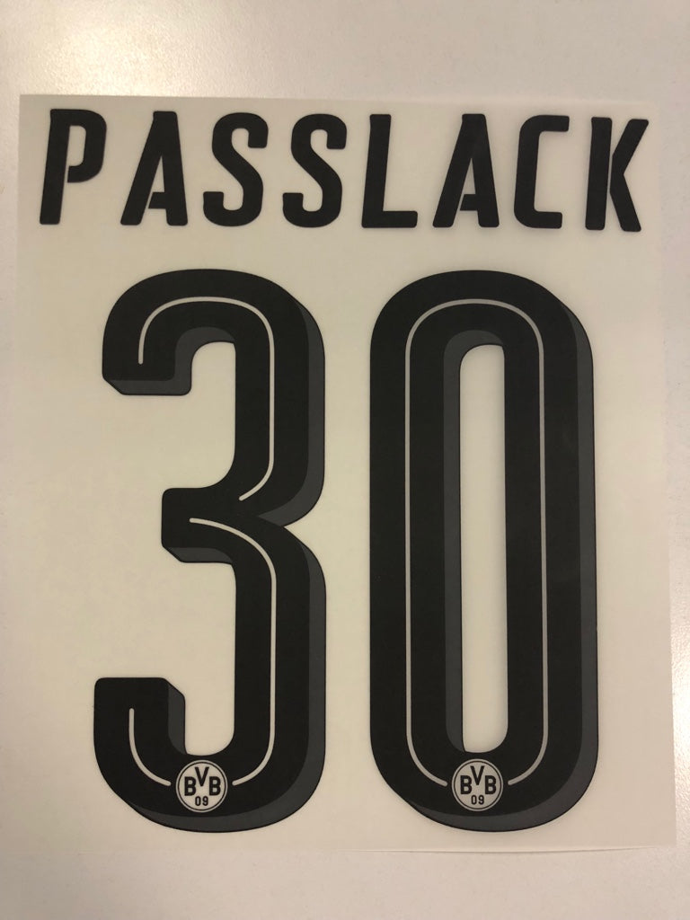 Original BVB Borussia Dortmund Trikot-Flock 20cm - PASSLACK 30