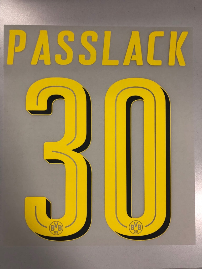 Original BVB Borussia Dortmund Trikot-Flock 20cm - PASSLACK 30