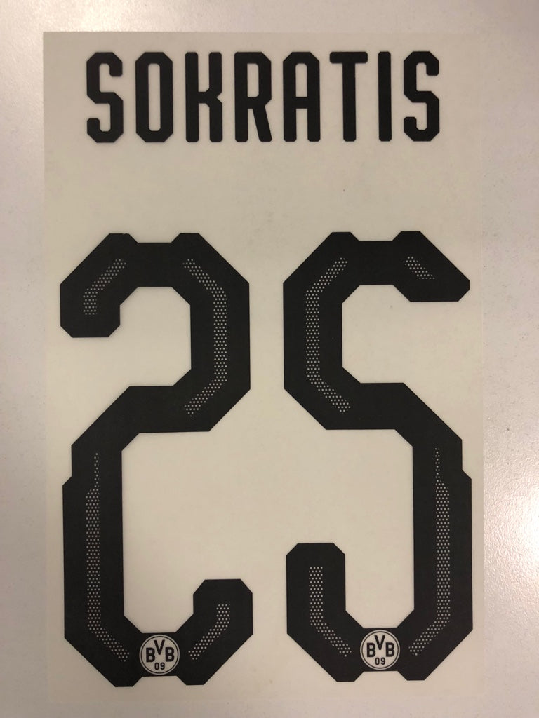 Original BVB Borussia Dortmund Trikot-Flock 20cm - SOKRATIS 25