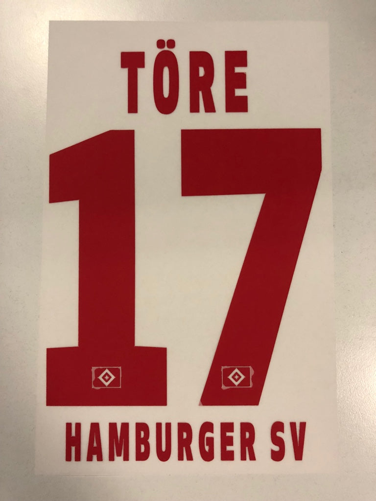 Original Trikot-Flock Hamburger SV 17cm - TÖRE 17