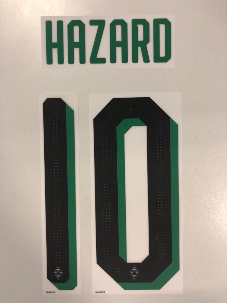 Original Borussia Mönchengladbach Trikot-Flock 20cm - HAZARD 10