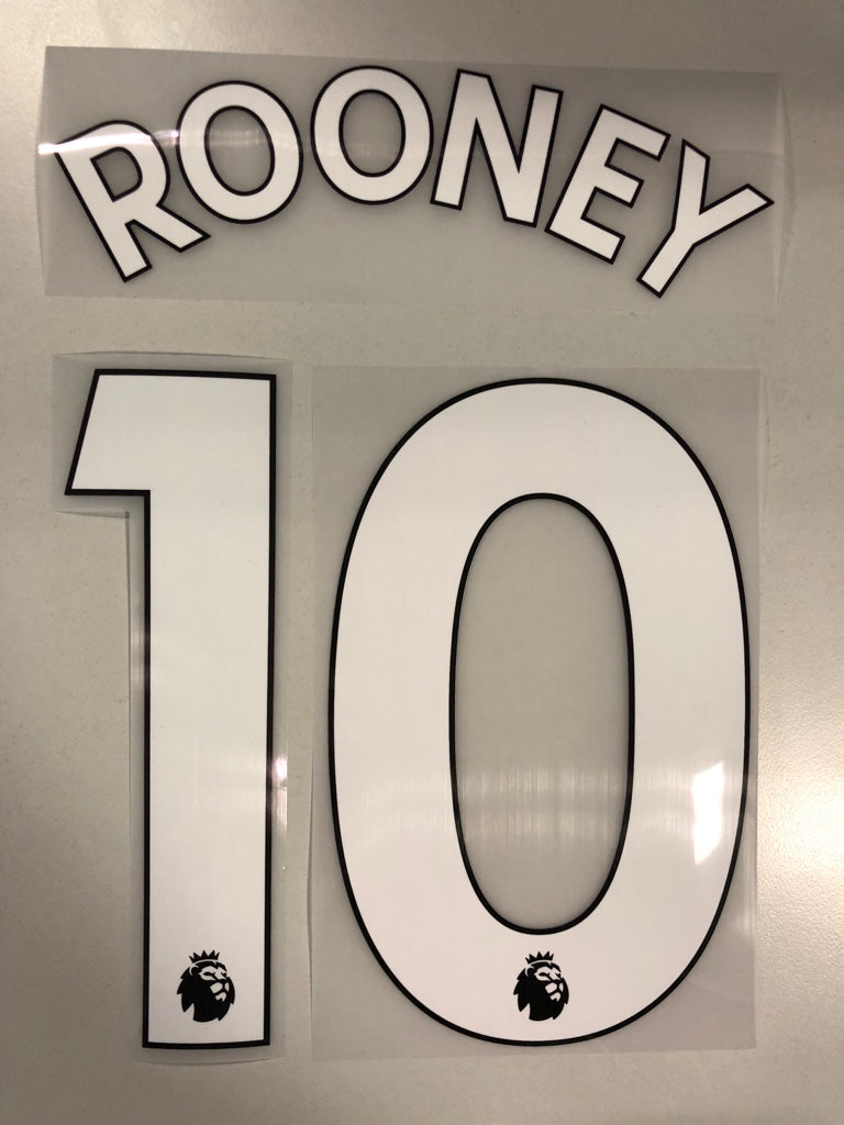 Original Premier League Trikot-Flock 23cm - ROONEY 10