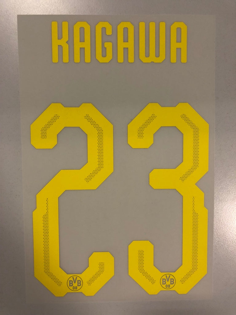 Original BVB Borussia Dortmund Trikot-Flock 20cm - KAGAWA 23