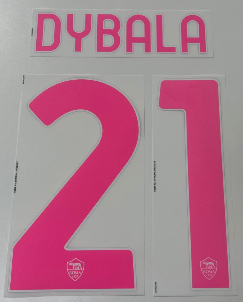 Original AS Rom Trikot-Flock 25cm - DYBALA 21