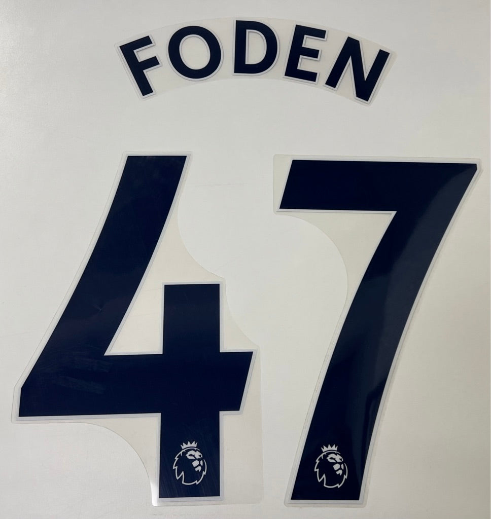 Original Trikot-Flock Premier League 23cm - FODEN 47