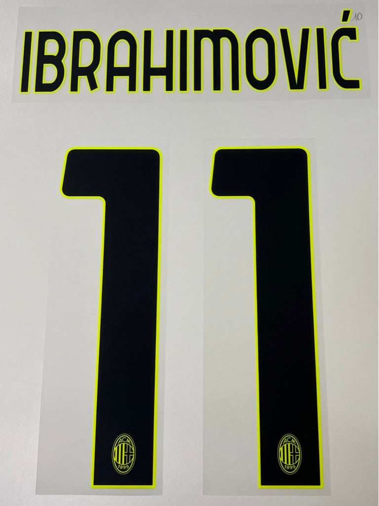 Original AC Mailand Trikot-Flock 25cm - IBRAHIMOVIC 11