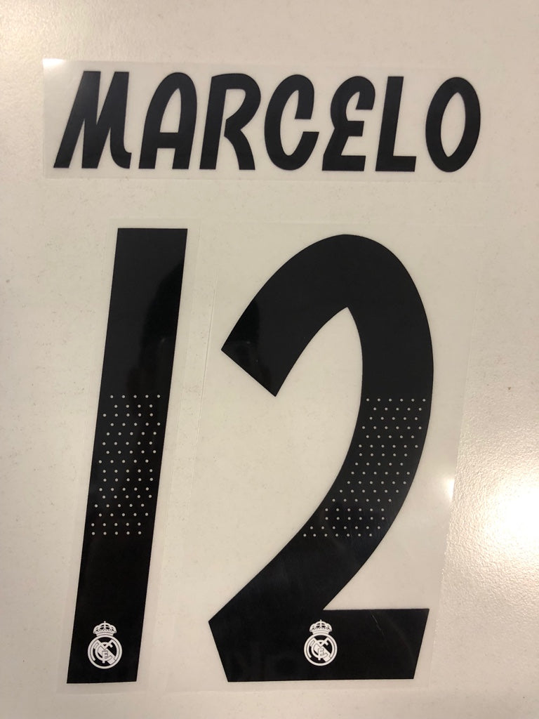 Original Real Madrid Trikot-Flock 17cm - MARCELO 12