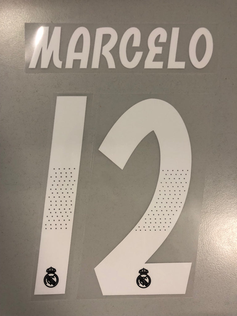 Original Real Madrid Trikot-Flock 17cm - MARCELO 12