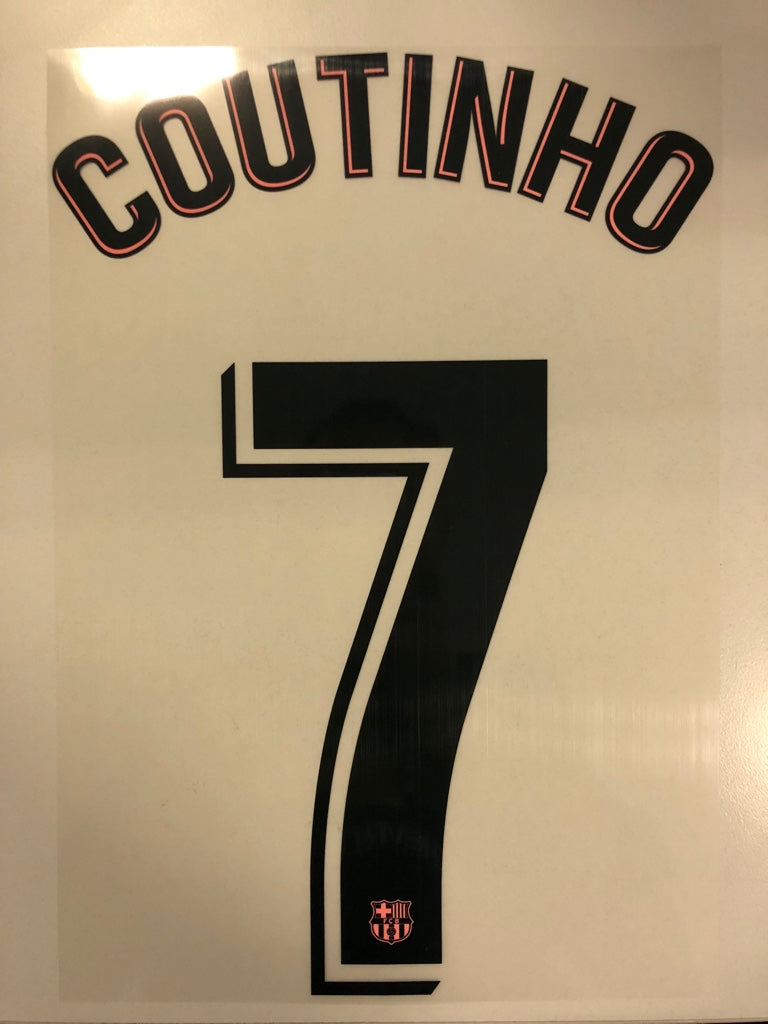 Original FC Barcelona Trikot-Flock 26cm - COUTINHO 7