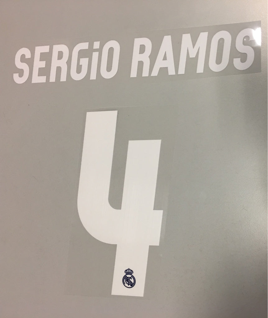 Original Real Madrid Trikot-Flock 17cm - SERGIO RAMOS 4