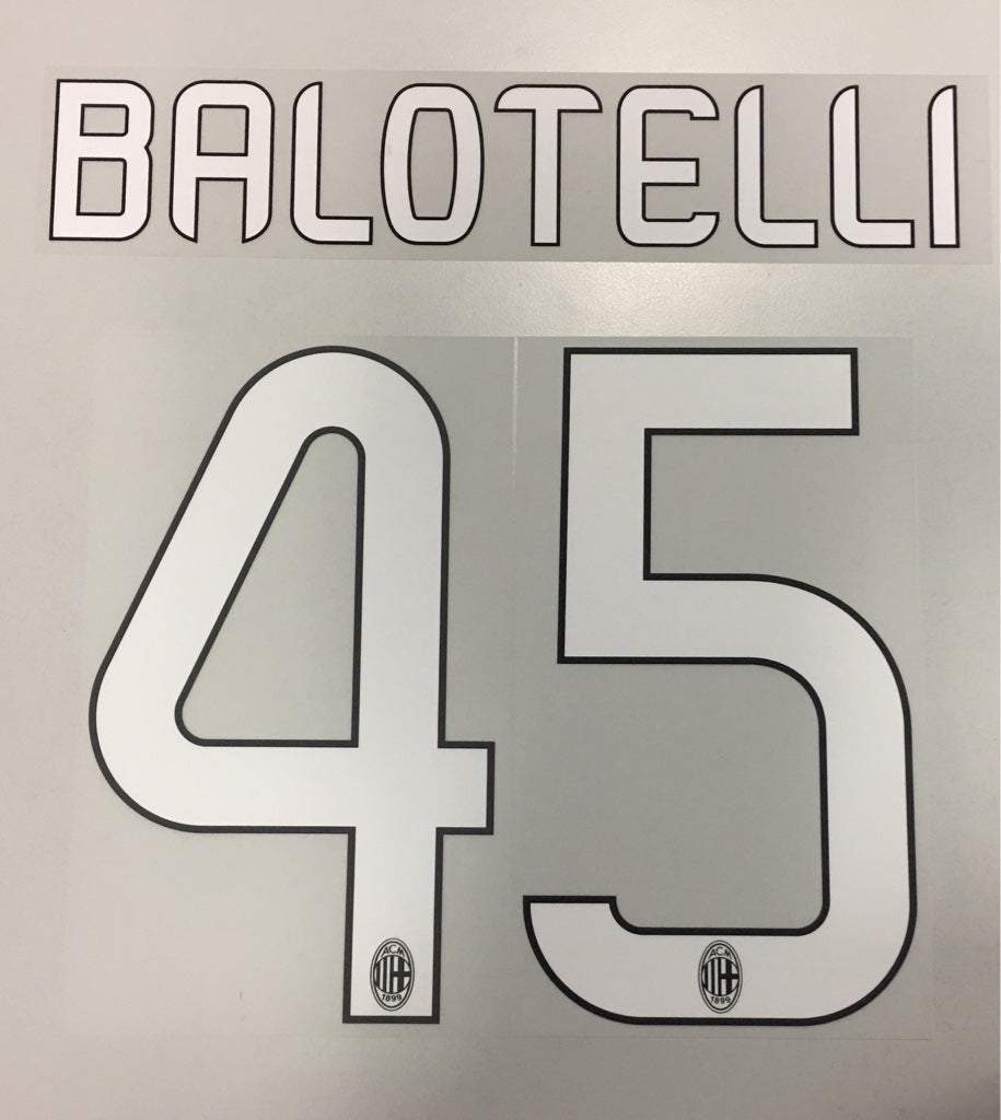 Original AC Mailand Trikot-Flock 25cm - BALOTELLI 45