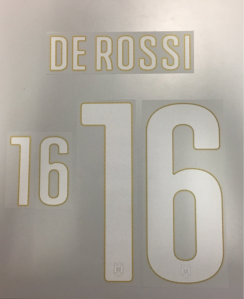 Original Trikot-Flock Italien 26cm - DE ROSSI 16