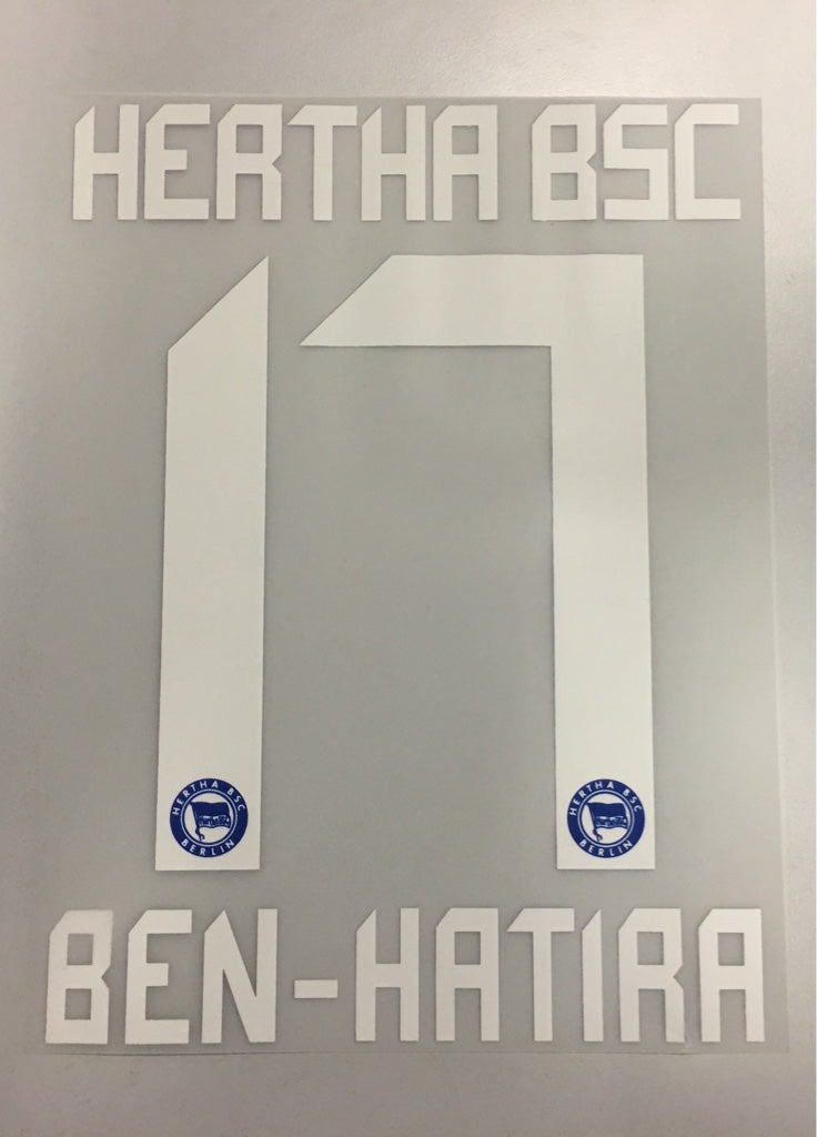 Original Trikot-Flock Hertha BSC Berlin 20cm - BEN-HATIRA 17