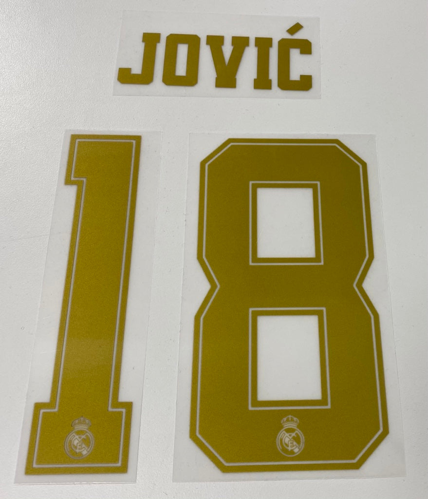 Original Real Madrid Trikot-Flock 16cm - JOVIC´ 18