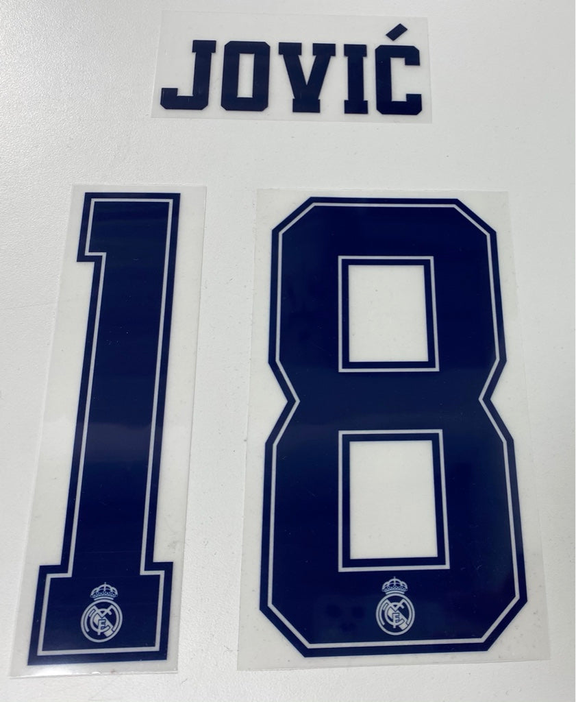 Original Real Madrid 3rd Trikot-Flock 25cm - JOVIC´ 18