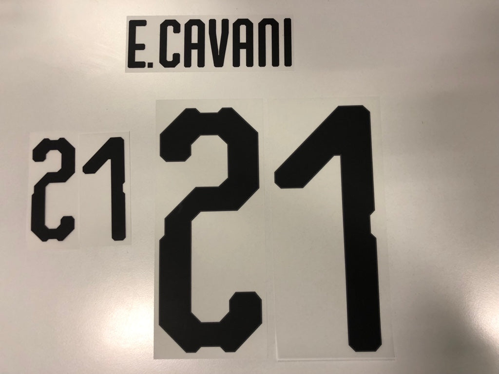 Original Trikot-Flock Uruguay 25cm - E. CAVANI 21