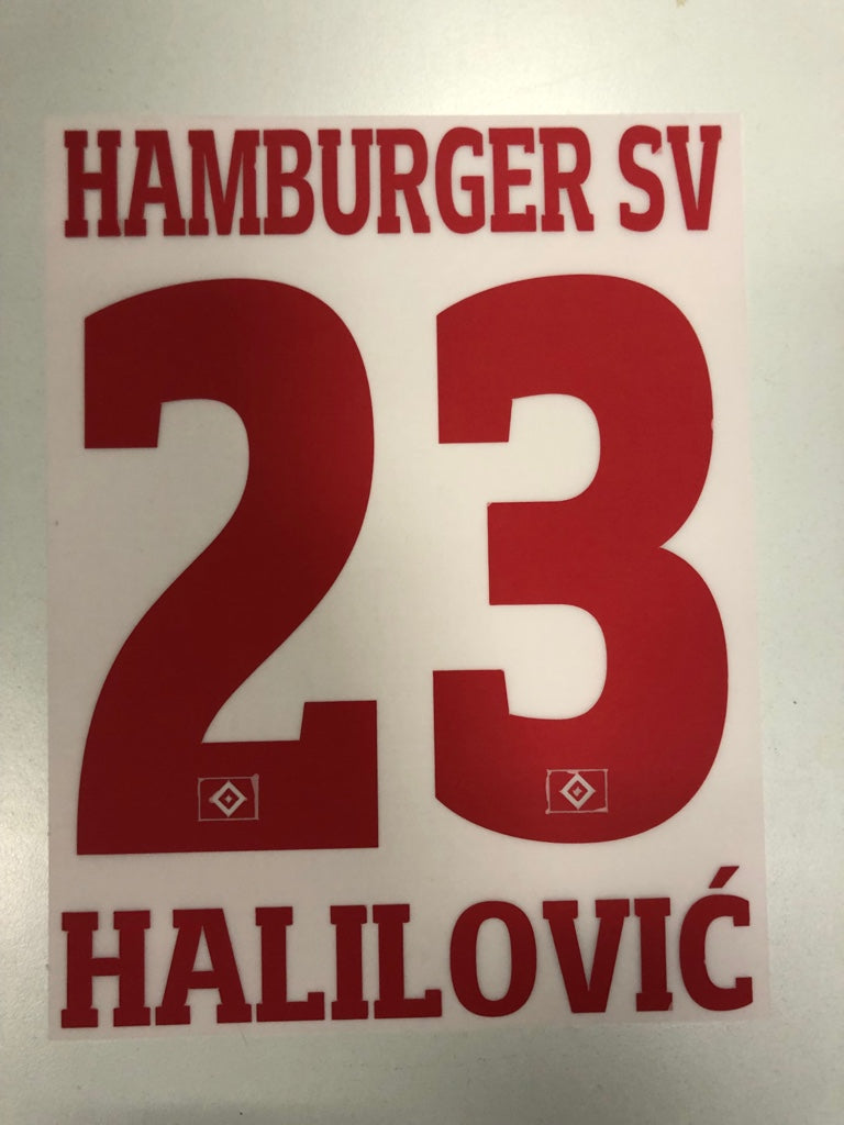 Original Trikot-Flock Hamburger SV 17cm - HALILOVIC´ 23