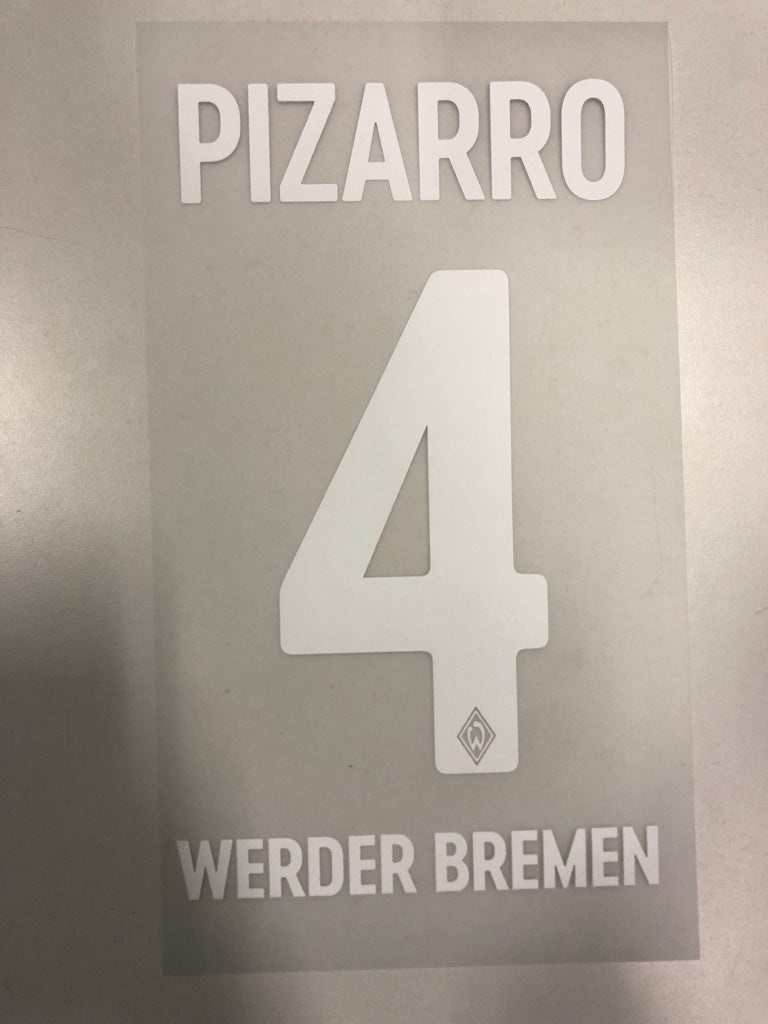 Original Trikot-Flock SV Werder Bremen 18cm - PIZARRO 4