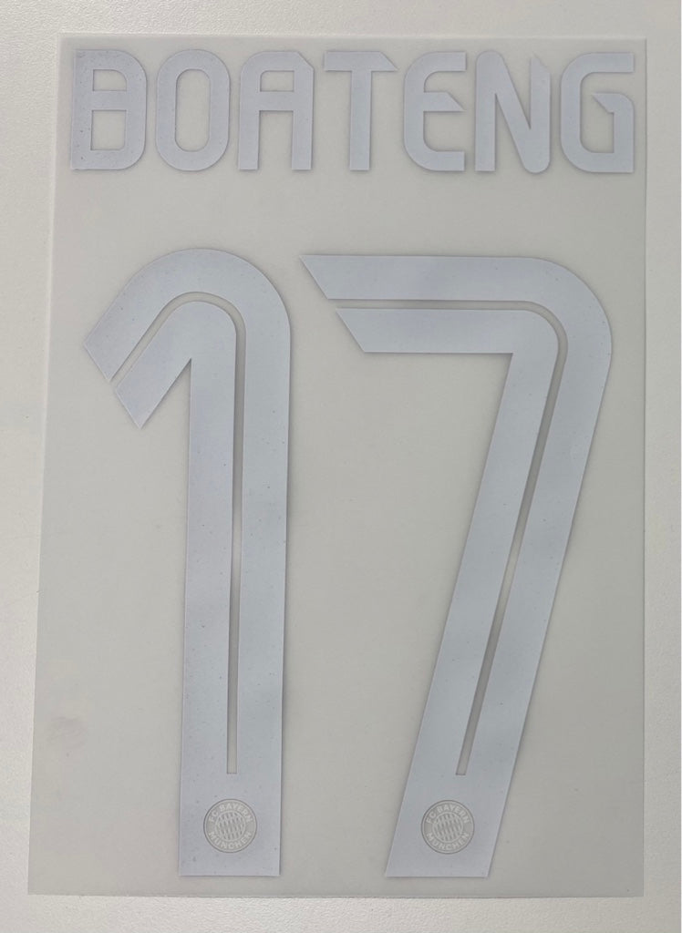 Original FC Bayern München Trikot-Flock 17cm - BOATENG 17